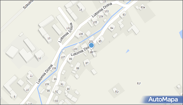 Lutomia Dolna, Lutomia Dolna, 86, mapa Lutomia Dolna