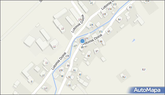 Lutomia Dolna, Lutomia Dolna, 89, mapa Lutomia Dolna