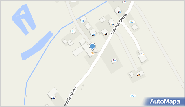 Lutomia Górna, Lutomia Górna, 1b, mapa Lutomia Górna