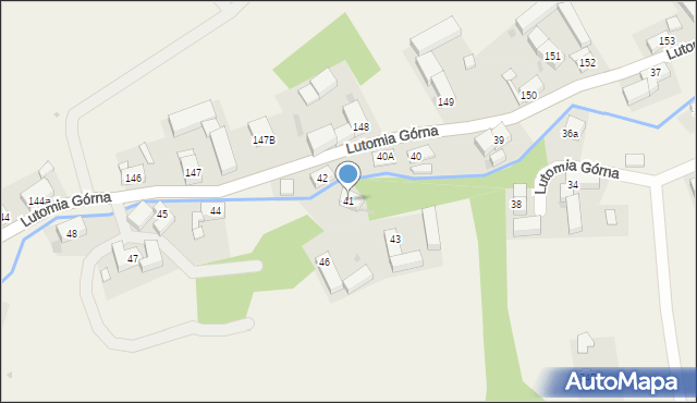 Lutomia Górna, Lutomia Górna, 41, mapa Lutomia Górna