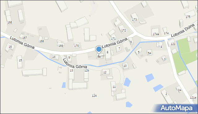 Lutomia Górna, Lutomia Górna, 8a, mapa Lutomia Górna