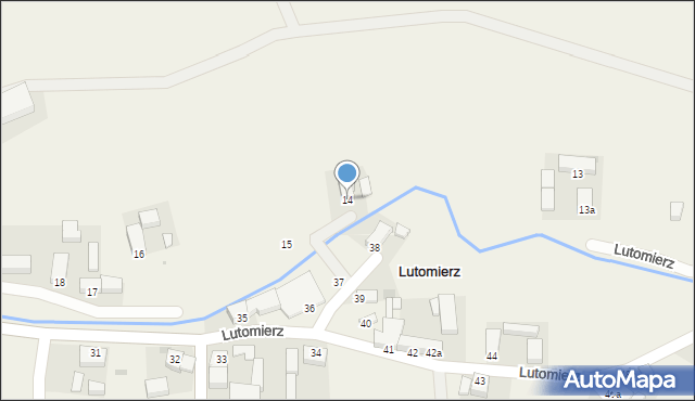 Lutomierz, Lutomierz, 14, mapa Lutomierz