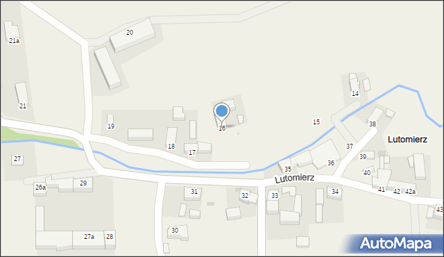 Lutomierz, Lutomierz, 16, mapa Lutomierz