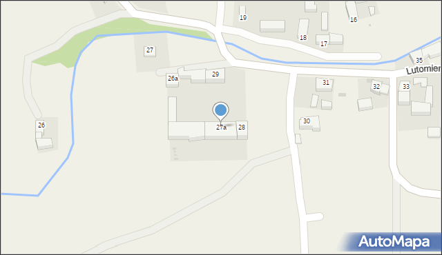 Lutomierz, Lutomierz, 27a, mapa Lutomierz