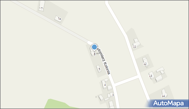 Lutomierz, Lutomierz Kolonia, 6, mapa Lutomierz