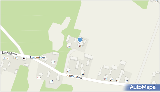 Lutomirów, Lutomirów, 15, mapa Lutomirów