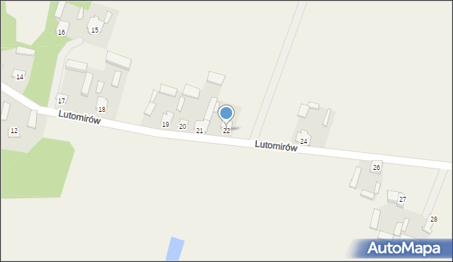 Lutomirów, Lutomirów, 22, mapa Lutomirów