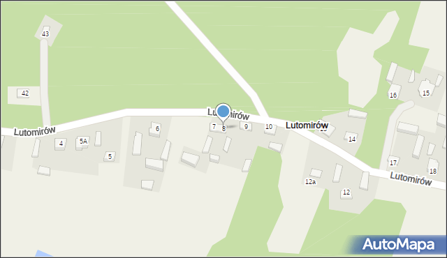 Lutomirów, Lutomirów, 8, mapa Lutomirów