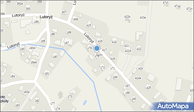 Lutoryż, Lutoryż, 178, mapa Lutoryż