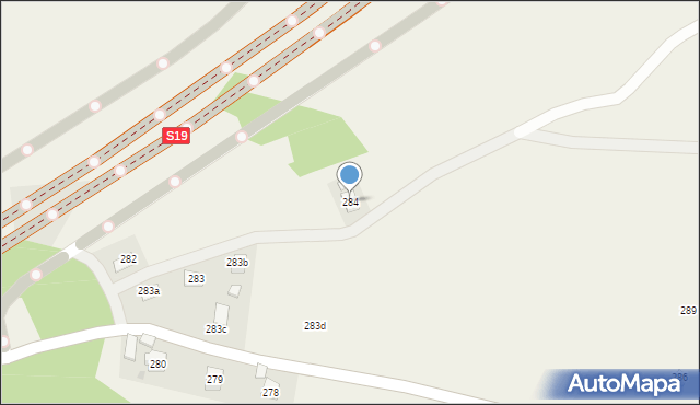 Lutoryż, Lutoryż, 284, mapa Lutoryż