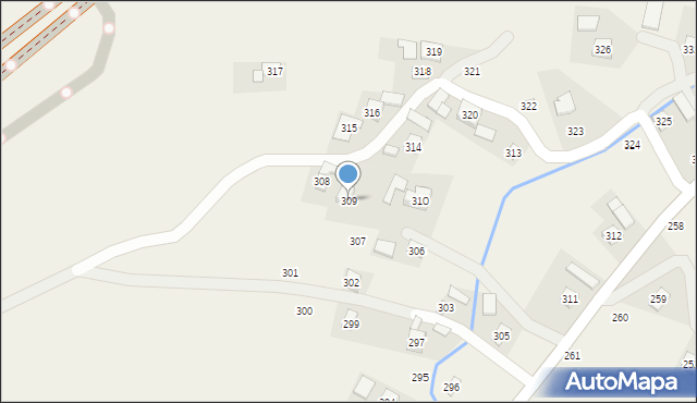 Lutoryż, Lutoryż, 309, mapa Lutoryż