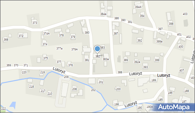 Lutoryż, Lutoryż, 382, mapa Lutoryż