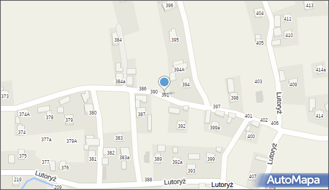 Lutoryż, Lutoryż, 391, mapa Lutoryż