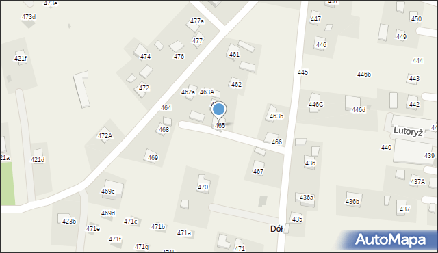 Lutoryż, Lutoryż, 465, mapa Lutoryż
