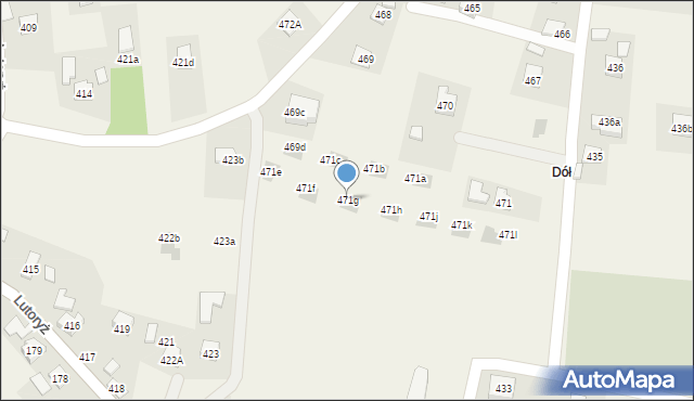 Lutoryż, Lutoryż, 471g, mapa Lutoryż