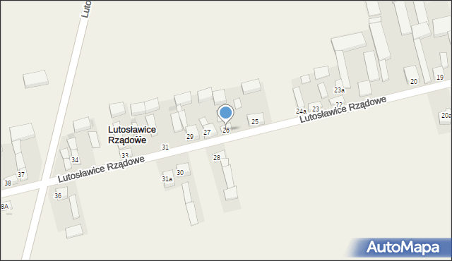 Lutosławice Rządowe, Lutosławice Rządowe, 26, mapa Lutosławice Rządowe