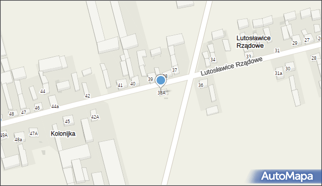 Lutosławice Rządowe, Lutosławice Rządowe, 38A, mapa Lutosławice Rządowe