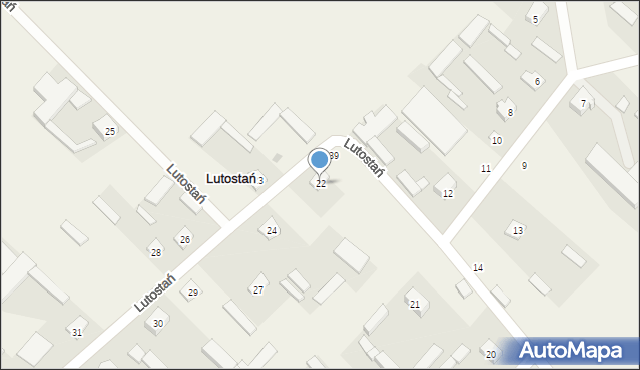 Lutostań, Lutostań, 22, mapa Lutostań