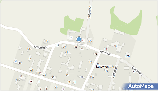 Łutowiec, Łutowiec, 22, mapa Łutowiec