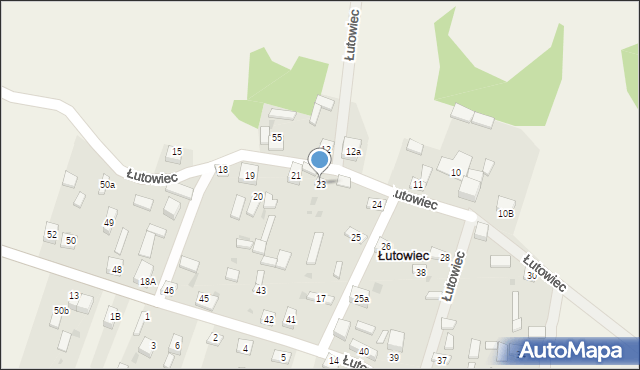 Łutowiec, Łutowiec, 23, mapa Łutowiec