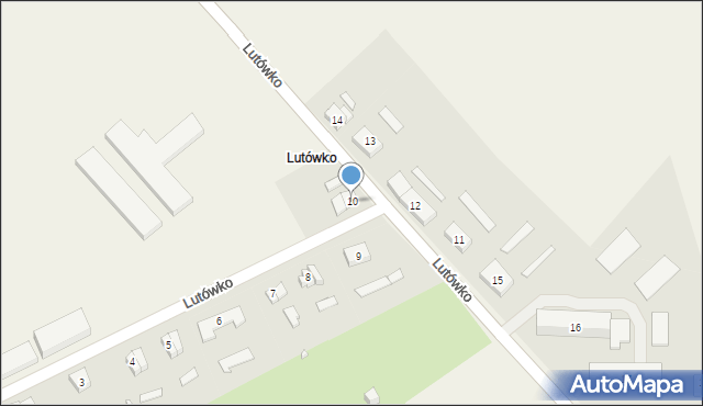 Lutówko, Lutówko, 10, mapa Lutówko