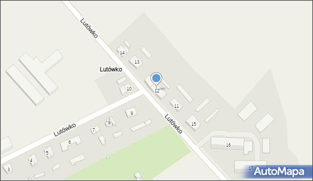Lutówko, Lutówko, 12, mapa Lutówko