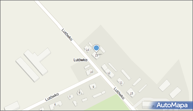 Lutówko, Lutówko, 13, mapa Lutówko