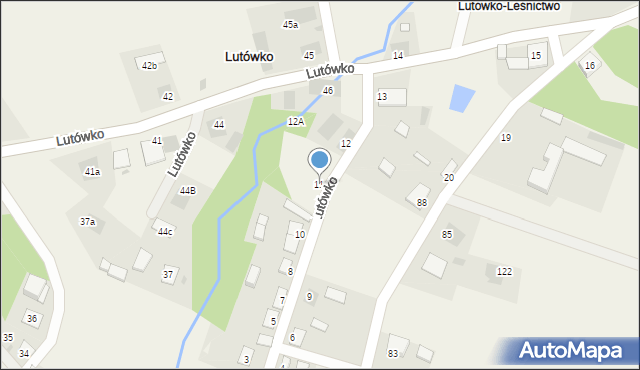 Lutówko, Lutówko, 11, mapa Lutówko