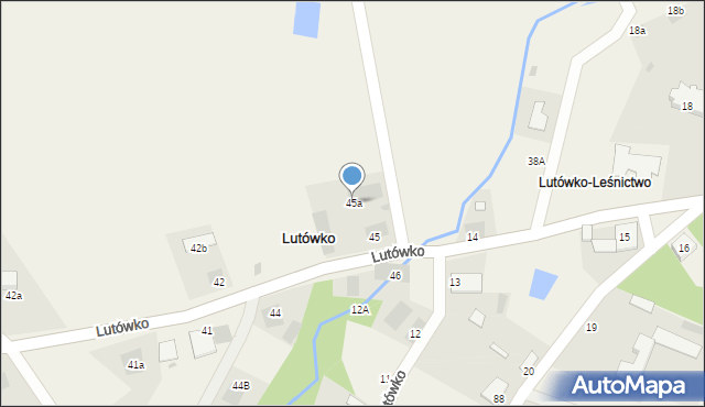 Lutówko, Lutówko, 45a, mapa Lutówko