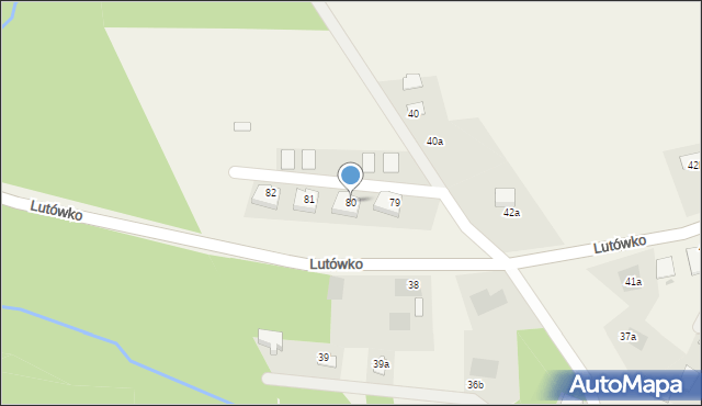 Lutówko, Lutówko, 80, mapa Lutówko