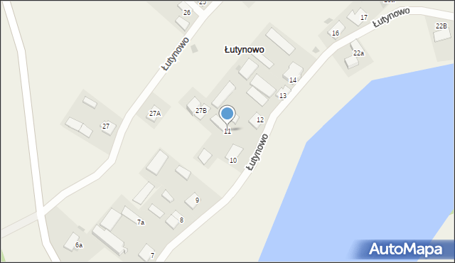 Łutynowo, Łutynowo, 11, mapa Łutynowo