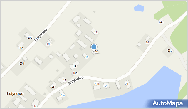Łutynowo, Łutynowo, 20a, mapa Łutynowo