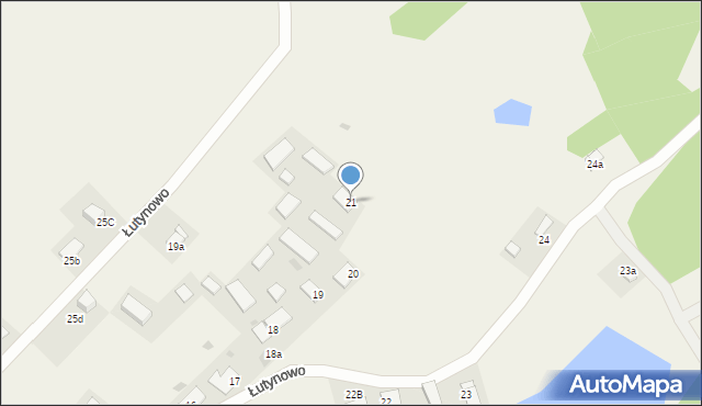 Łutynowo, Łutynowo, 21, mapa Łutynowo