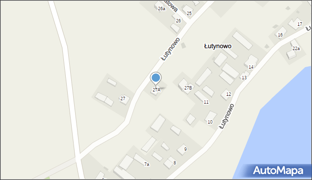Łutynowo, Łutynowo, 27A, mapa Łutynowo