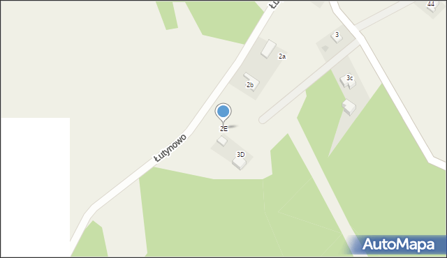 Łutynowo, Łutynowo, 2E, mapa Łutynowo