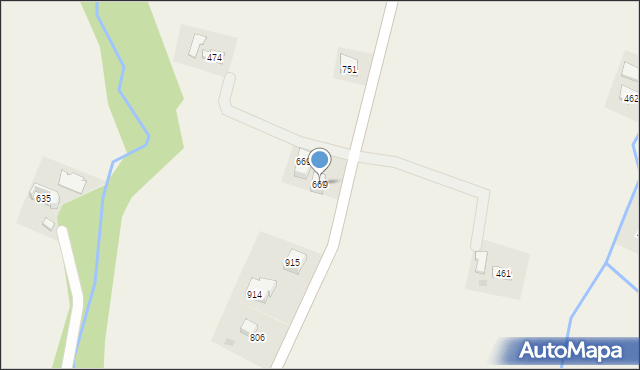 Łużna, Łużna, 669, mapa Łużna