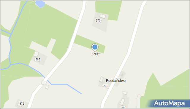 Łużna, Łużna, 1093, mapa Łużna