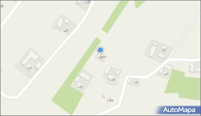 Łużna, Łużna, 120, mapa Łużna