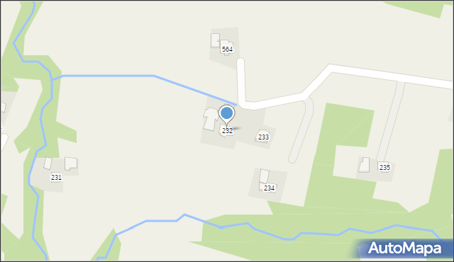Łużna, Łużna, 232, mapa Łużna