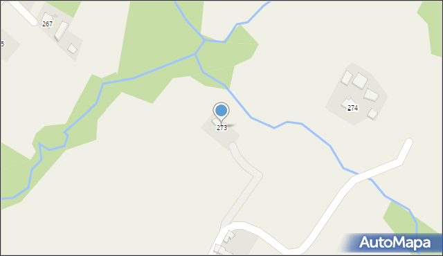 Łużna, Łużna, 273, mapa Łużna