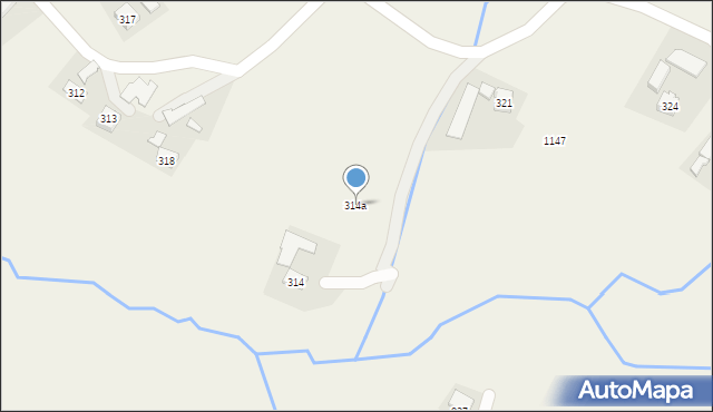 Łużna, Łużna, 314a, mapa Łużna