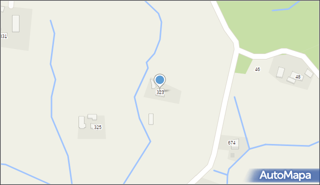 Łużna, Łużna, 323, mapa Łużna