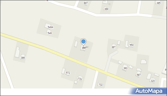 Łużna, Łużna, 388, mapa Łużna