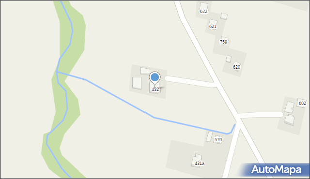 Łużna, Łużna, 432, mapa Łużna