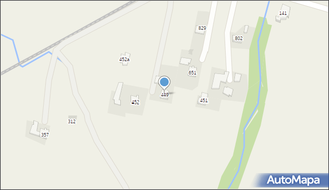 Łużna, Łużna, 449, mapa Łużna