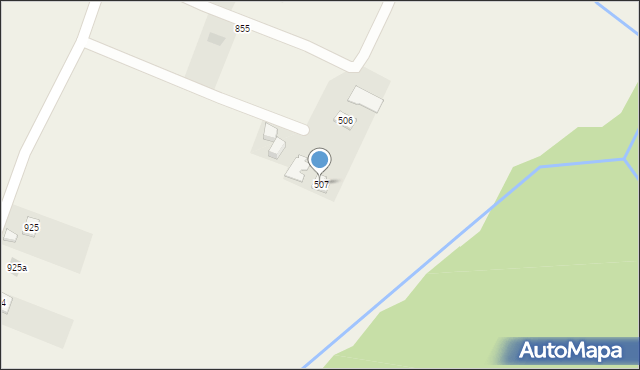 Łużna, Łużna, 507, mapa Łużna