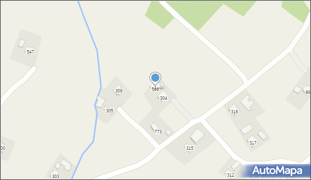 Łużna, Łużna, 566, mapa Łużna