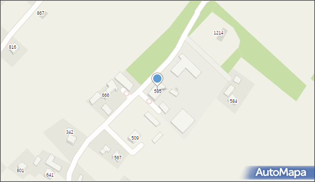 Łużna, Łużna, 595, mapa Łużna