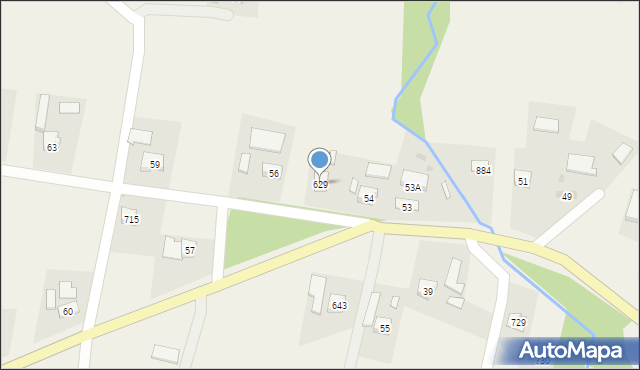 Łużna, Łużna, 629, mapa Łużna