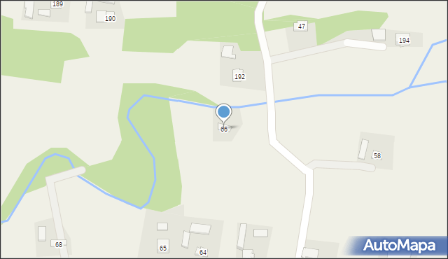 Łużna, Łużna, 66, mapa Łużna